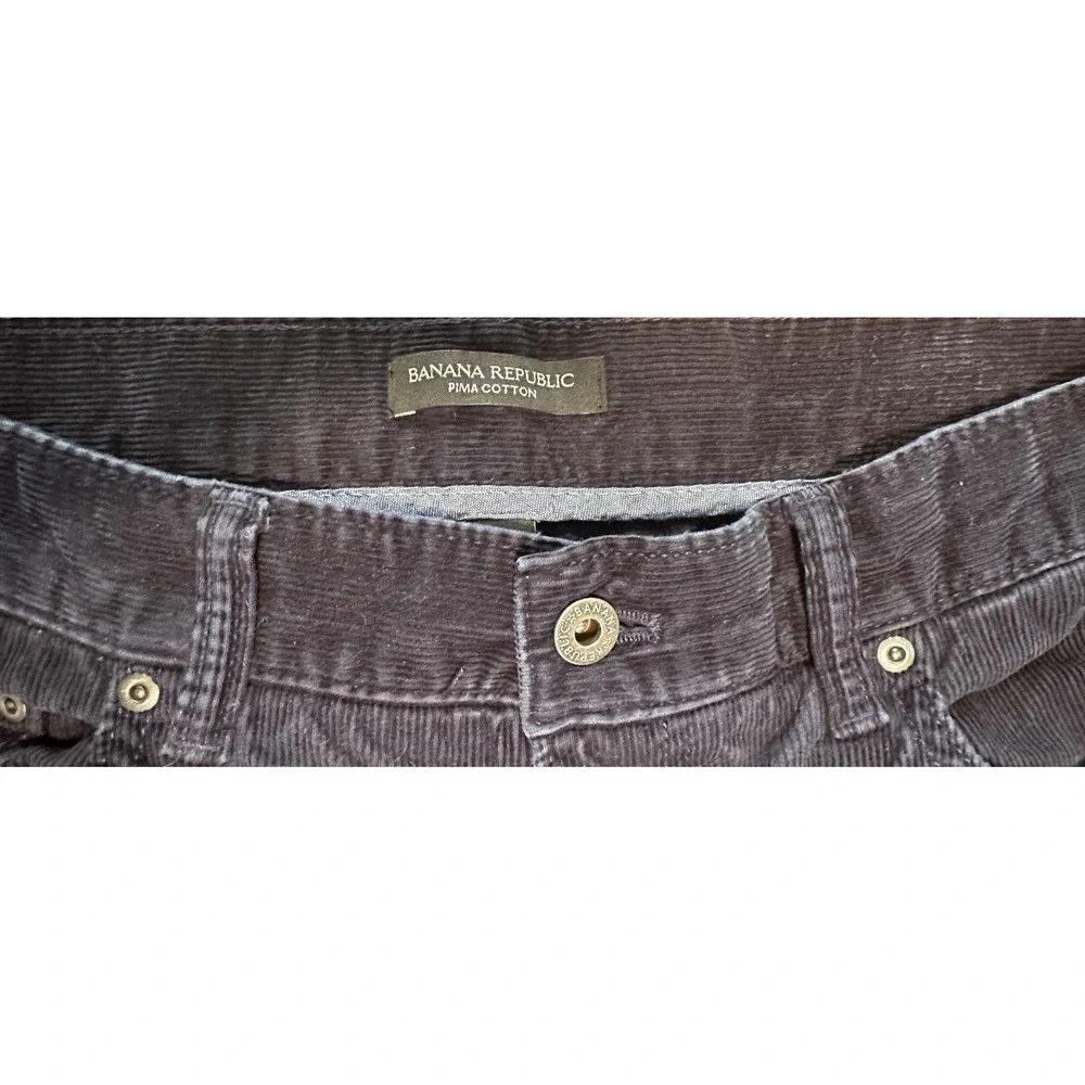 Banana Republic Mens‎ Dark Blue Corduroy Pima Cotton Straight Pants Size 35x32